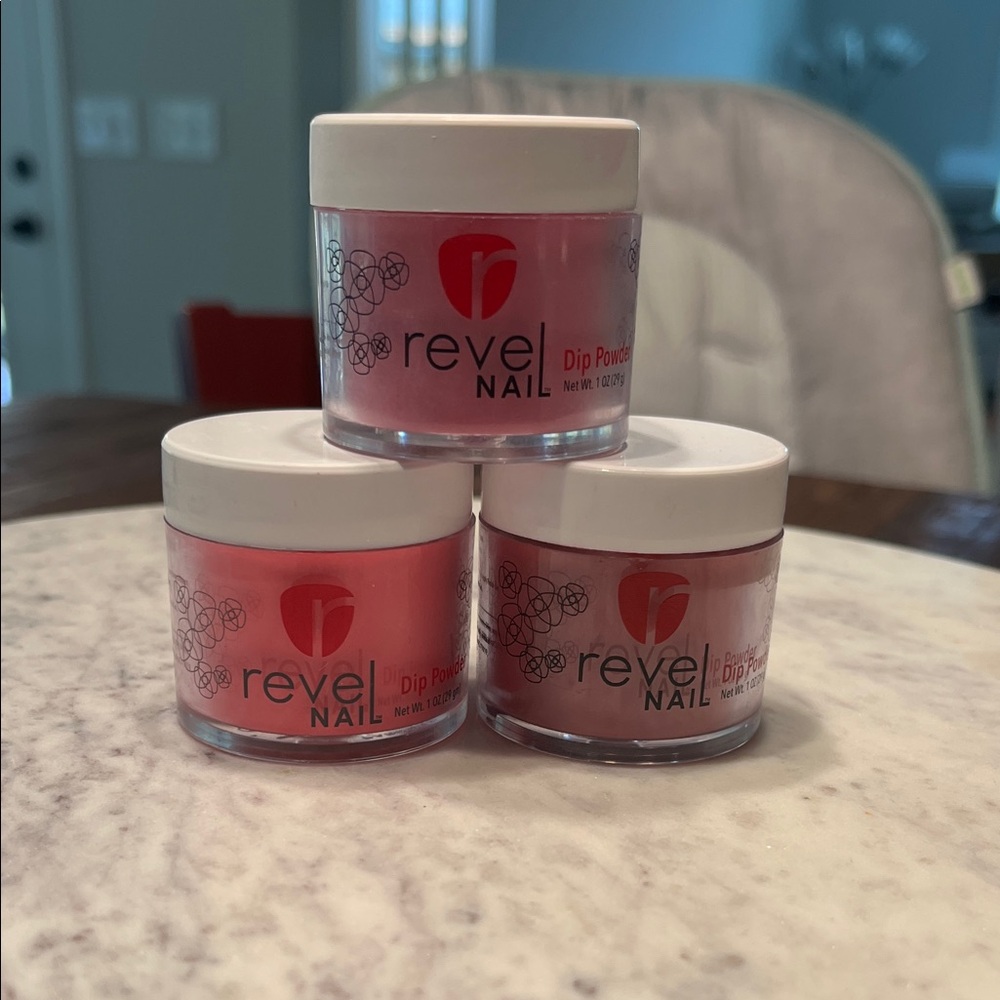 Revel Nail Pink Dip Powder Trio